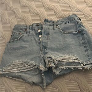Women's Distressed Denim Shorts